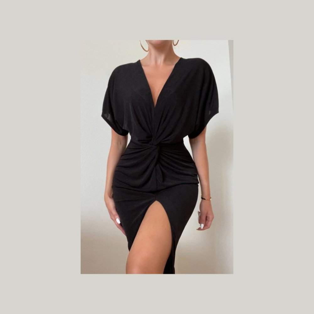 Fashion Nova Women's Full Grown Knot Dress - L